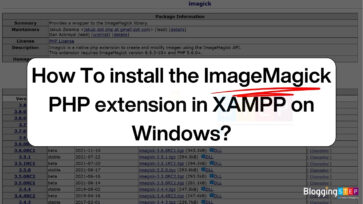 How To install ImageMagick PHP extension in XAMPP on Windows?